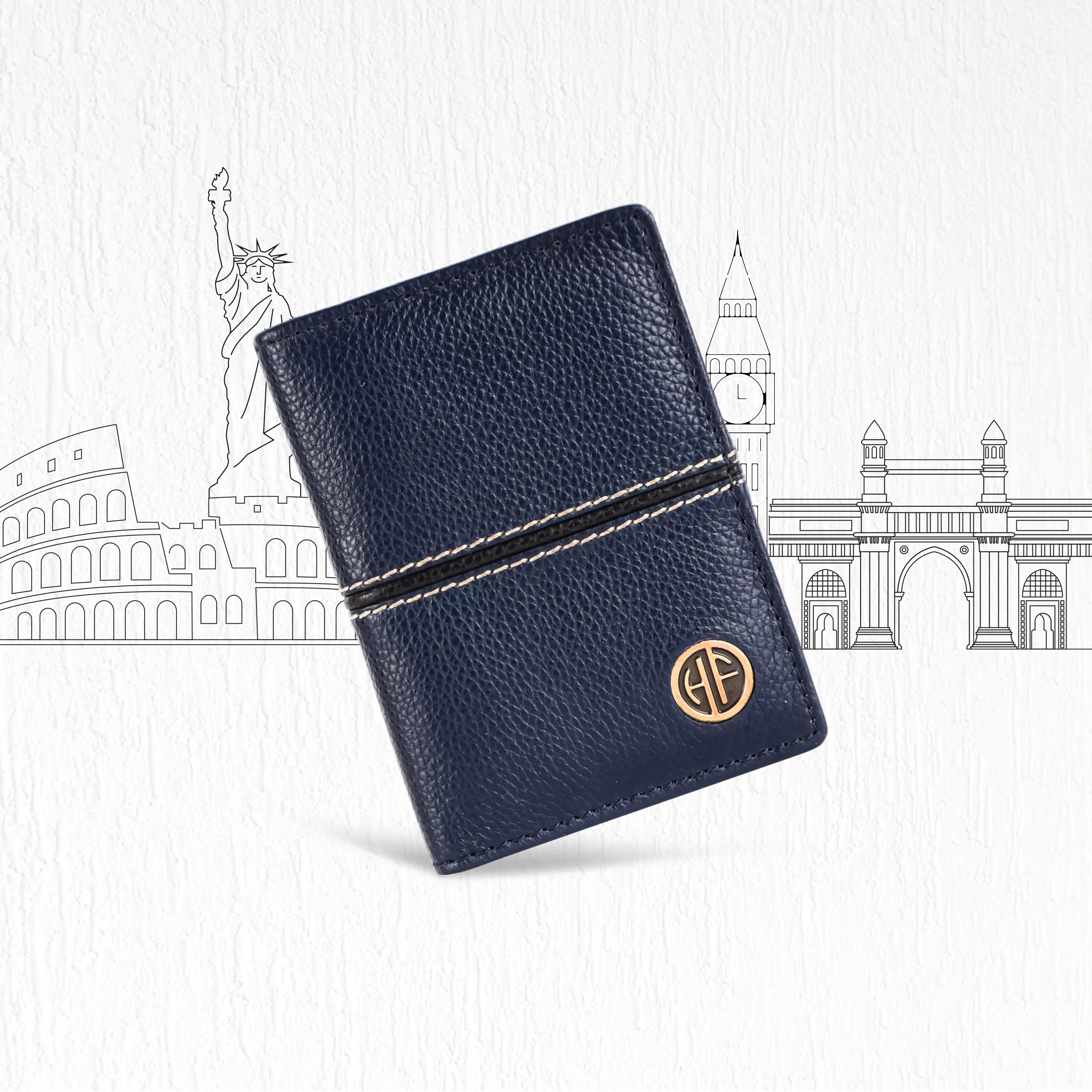 Leather Card Holder Wallet for Men and Women - Genuine Leather - Slim - RFID Protected - 6 Slots for ATM Credit/Debit Card