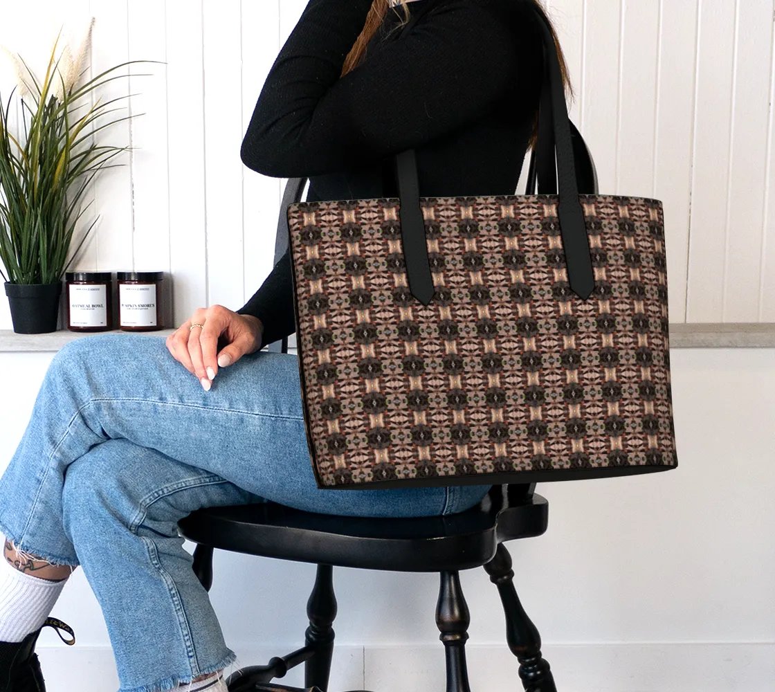 Leaves and Twigs 2 Vegan Leather Tote Bag