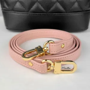 Light Pink Blush (Rose Poudre) Leather Purse Strap, Handbag Strap or Bandolier - Customize Length (Short Shoulder to Extra Long Crossbody Size) - Half Inch Wide