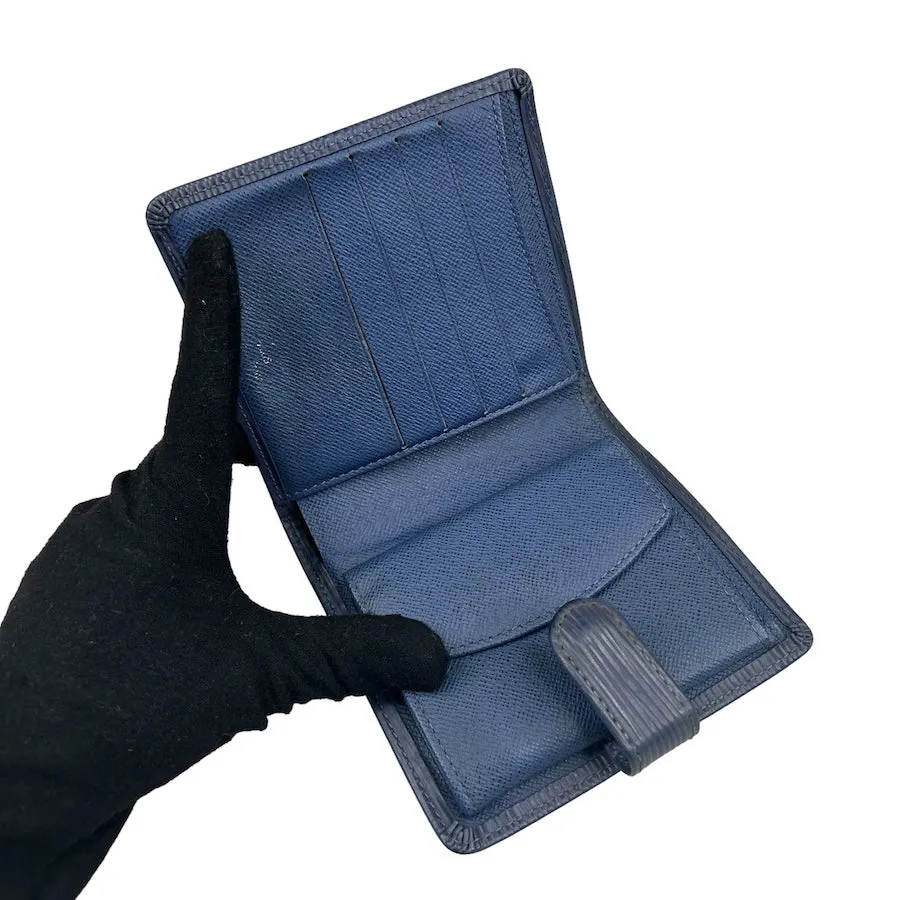 LOUIS VUITTON BLUE EPI LEATHER WALLET