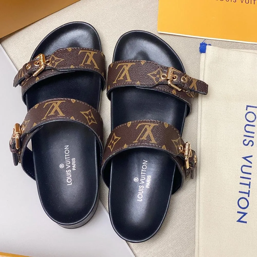Louis Vuitton Bom Dia Flat Mule Slides Sandals