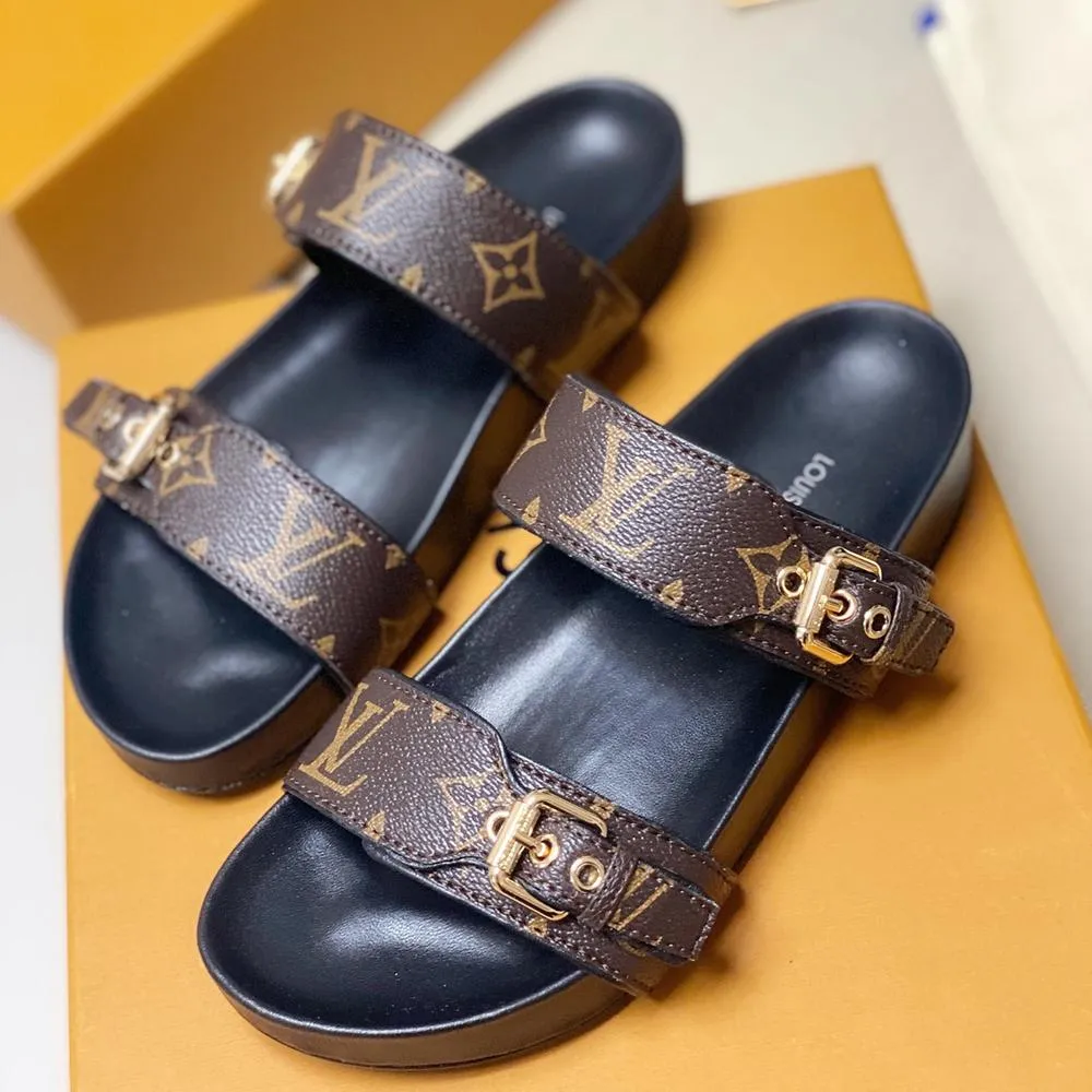 Louis Vuitton Bom Dia Flat Mule Slides Sandals