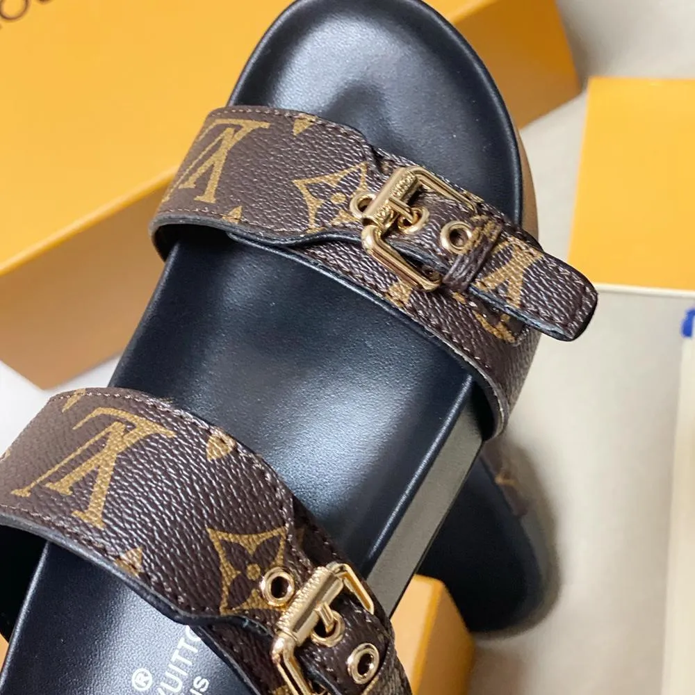 Louis Vuitton Bom Dia Flat Mule Slides Sandals