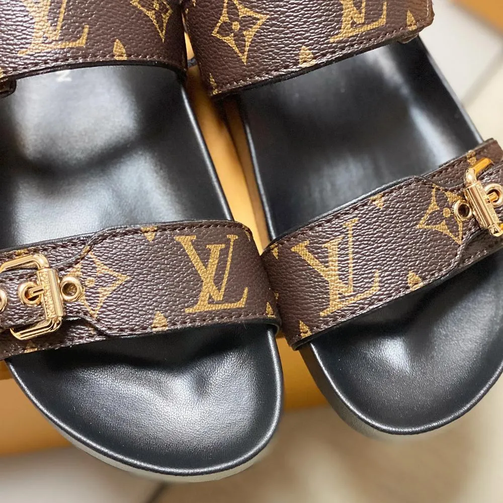 Louis Vuitton Bom Dia Flat Mule Slides Sandals