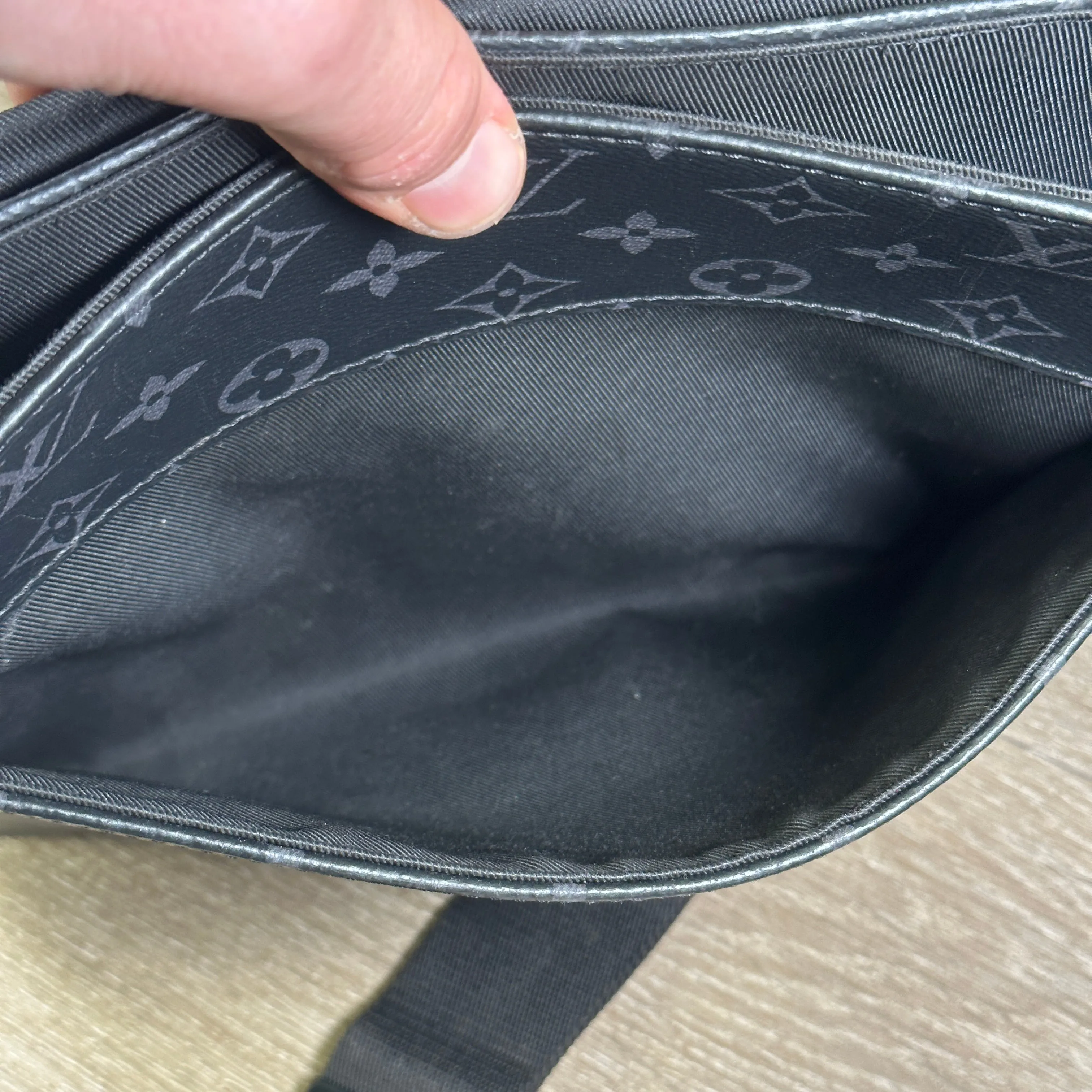 Louis Vuitton District Messenger Bag Monogram Eclipse Canvas PM