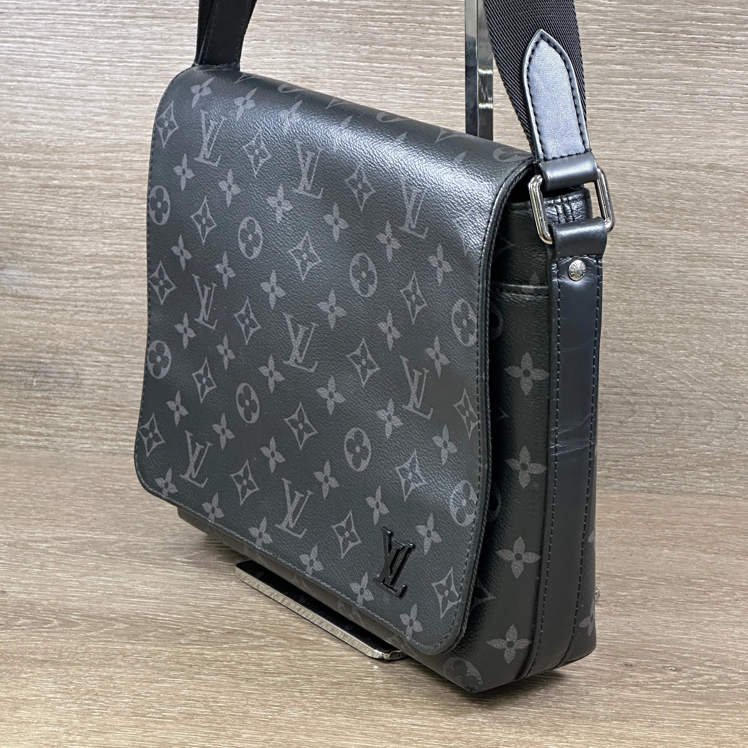 Louis Vuitton District Messenger Bag Monogram Eclipse Canvas PM