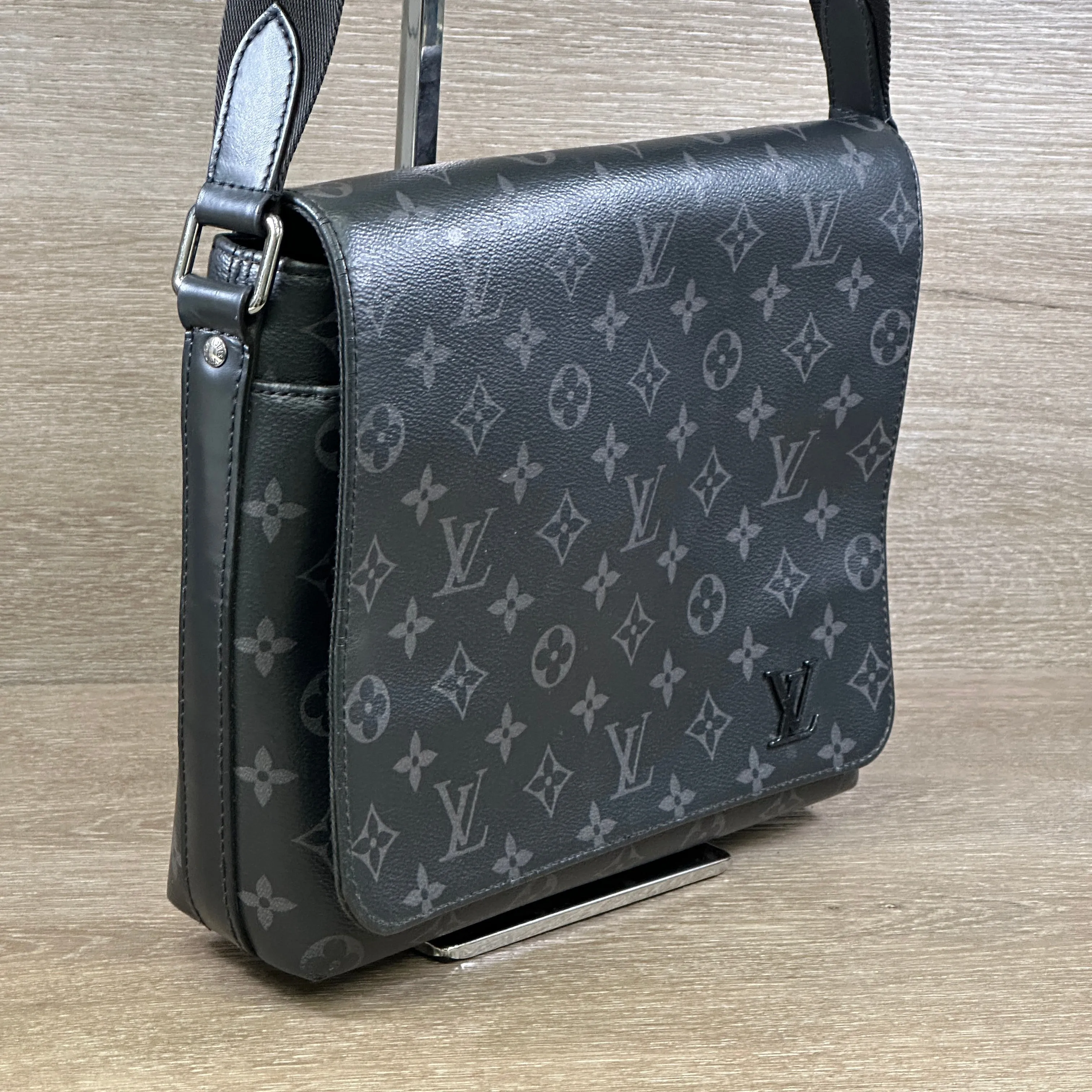 Louis Vuitton District Messenger Bag Monogram Eclipse Canvas PM
