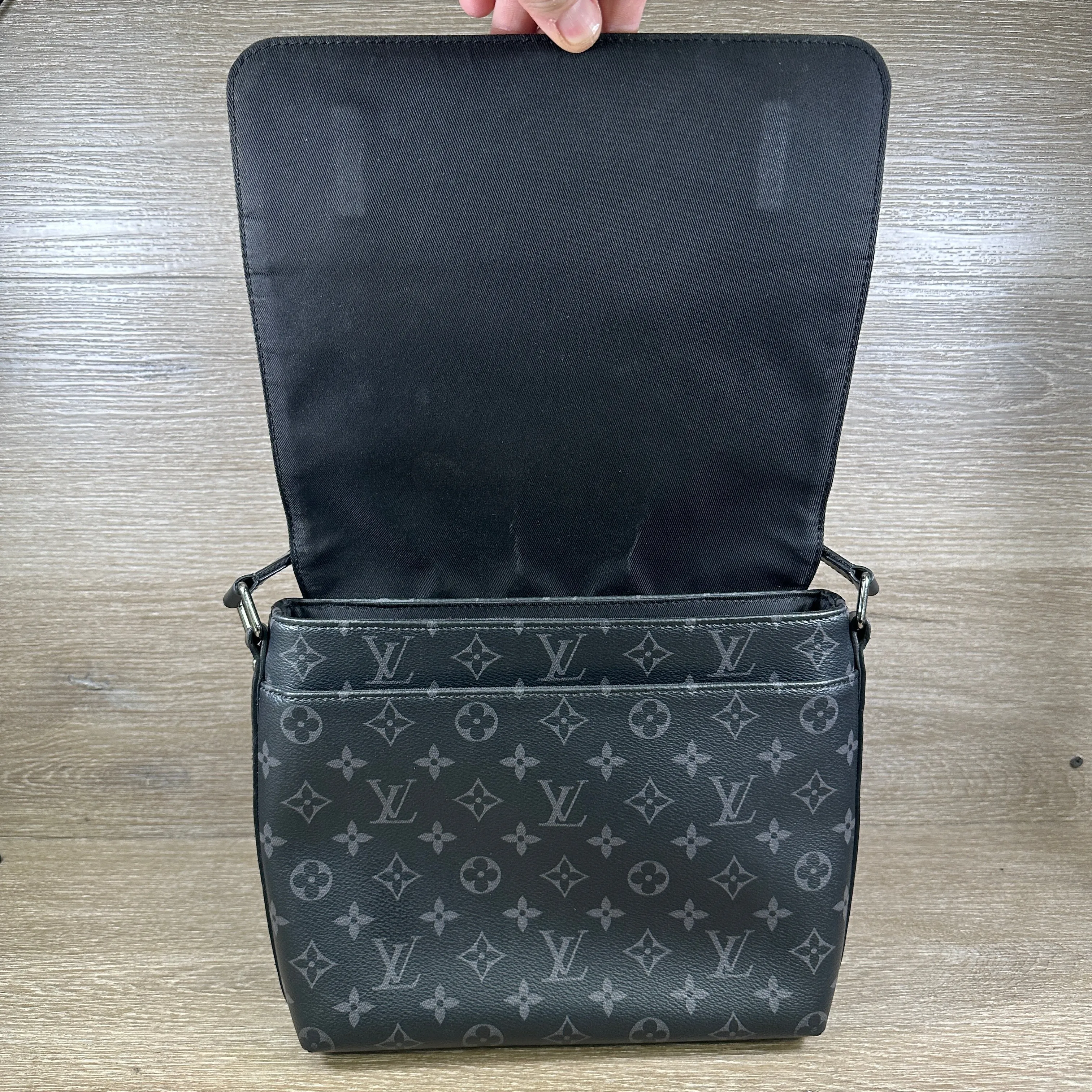 Louis Vuitton District Messenger Bag Monogram Eclipse Canvas PM