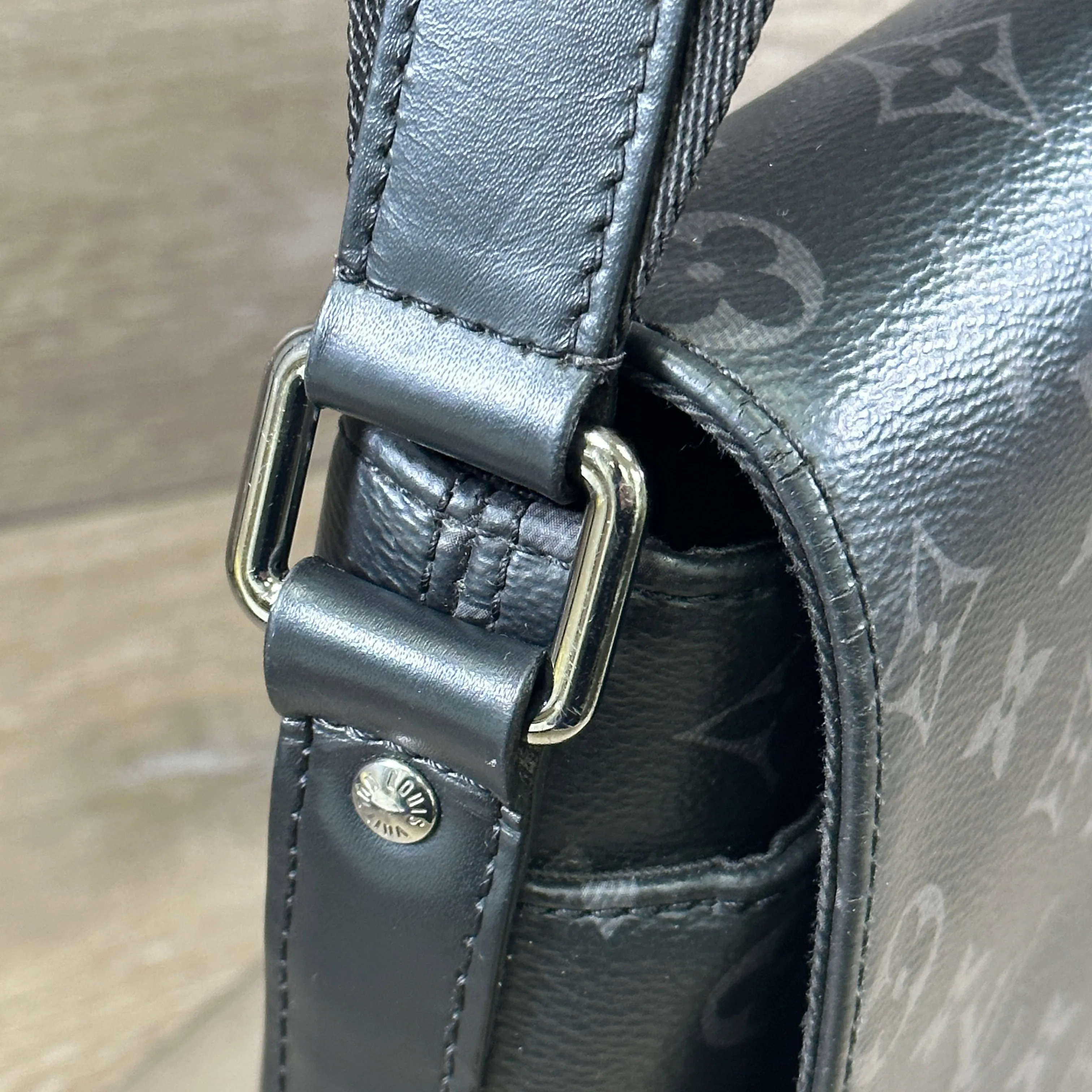 Louis Vuitton District Messenger Bag Monogram Eclipse Canvas PM