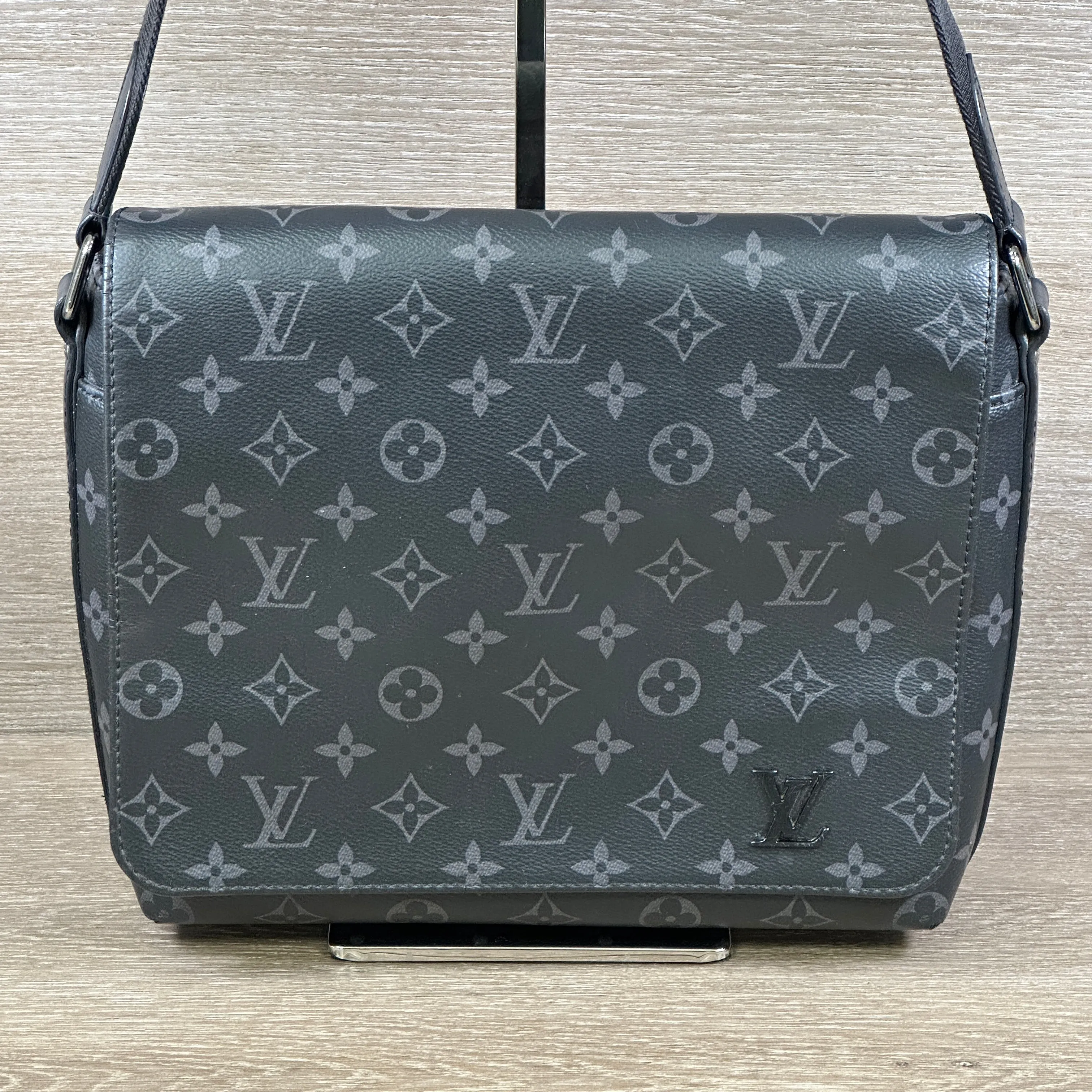 Louis Vuitton District Messenger Bag Monogram Eclipse Canvas PM