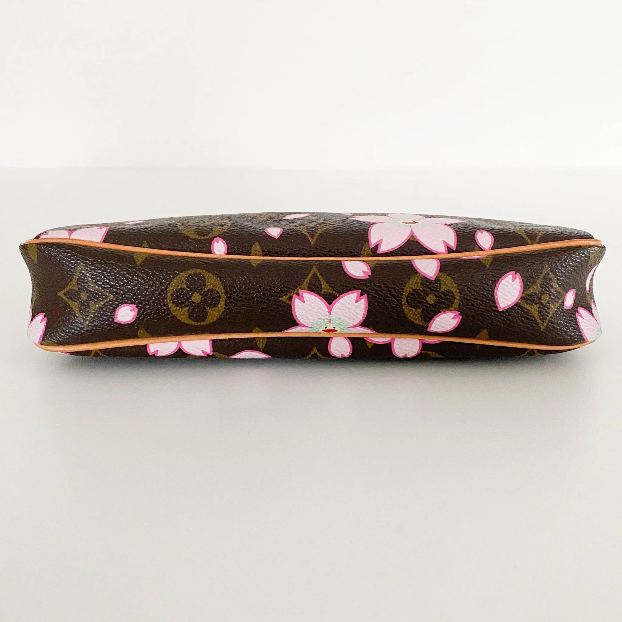 Louis Vuitton x Takashi Murakami 2003 Cherry Blossom Monogram Canvas Pochette Accessoire Mini Shoulder Bag