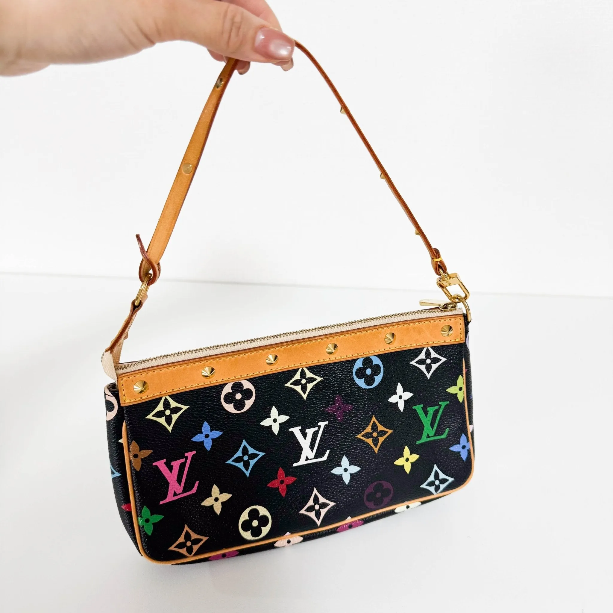 Louis Vuitton x Takashi Murakami Pochette Accessoire Monogram Multicolour Black