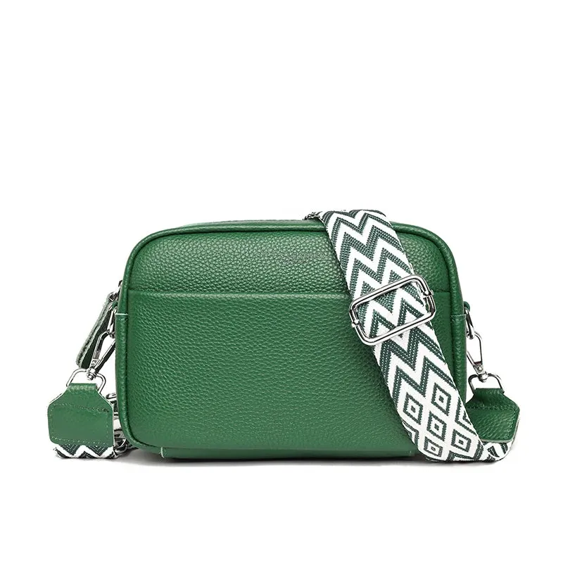 Luxury Genuine Leather Ladies Messenger Bag 100% Soft Cowhide Shoulder Crossbody Bags