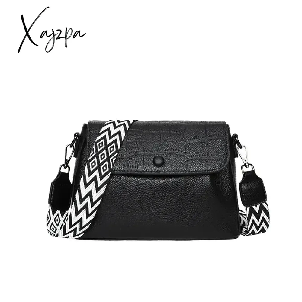 Luxury Wide shoulder Strap Handbags Women Bags Designer 100% Genuine Leather Cowhide Stylish Crossbody Shoulder Bag Sac A Main