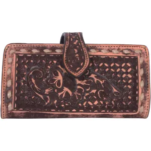 LW131 - Vintage Hand-Tooled Buckstitch Ladies Wallet