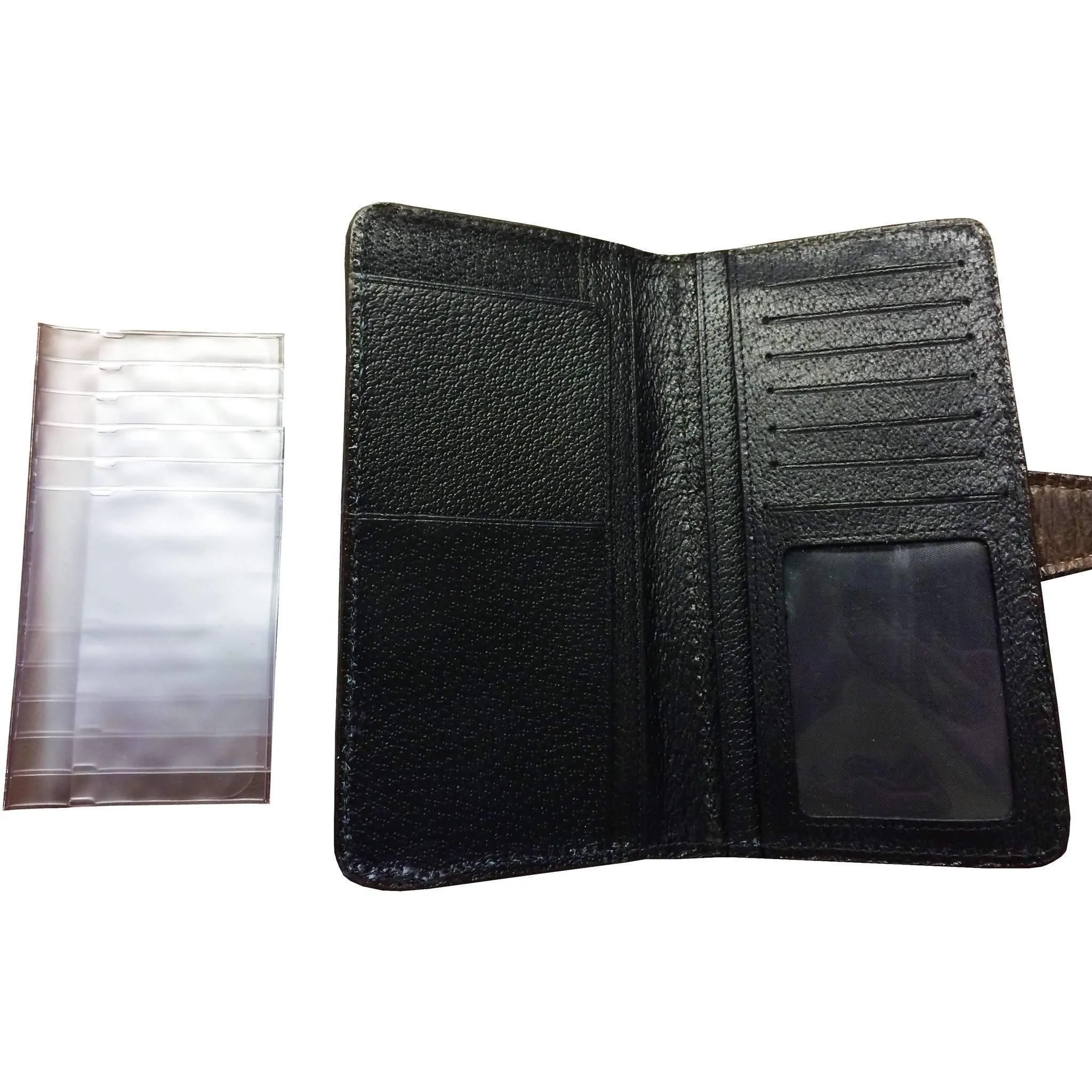 LW225 - Brown Vintage Feather Tooled Ladies Wallet