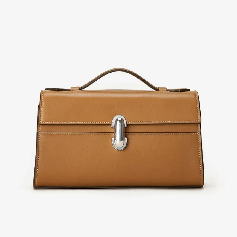 MABULA Leather Top Handle Satchel Purse