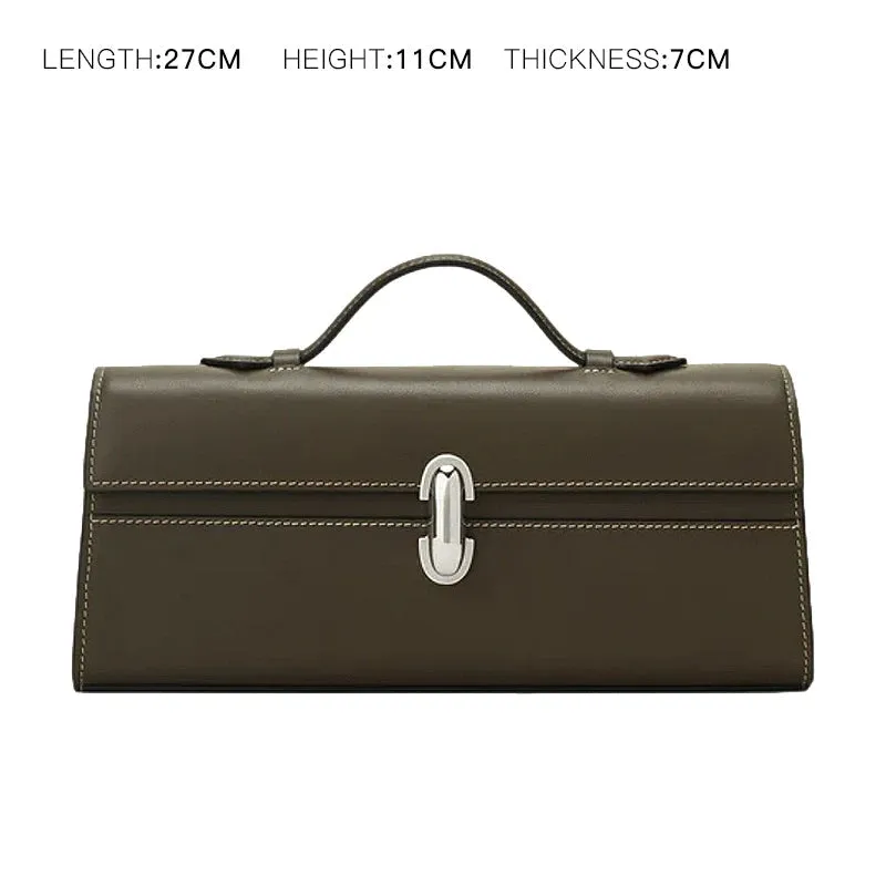 MABULA Leather Top Handle Satchel Purse
