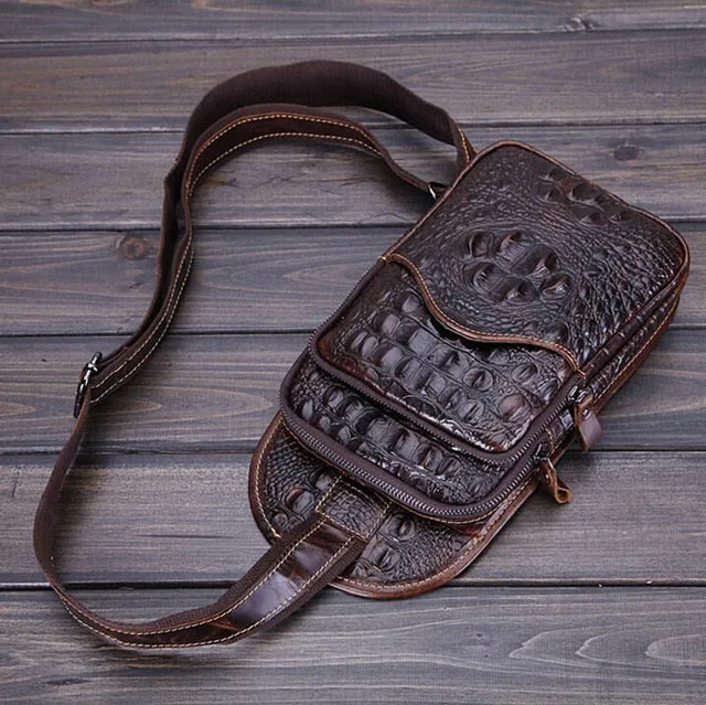 Men Vintage Genuine Leather Messenger Bag