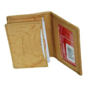 Men's Genuine Leather Bi-Fold Wallet Supplier - Tan