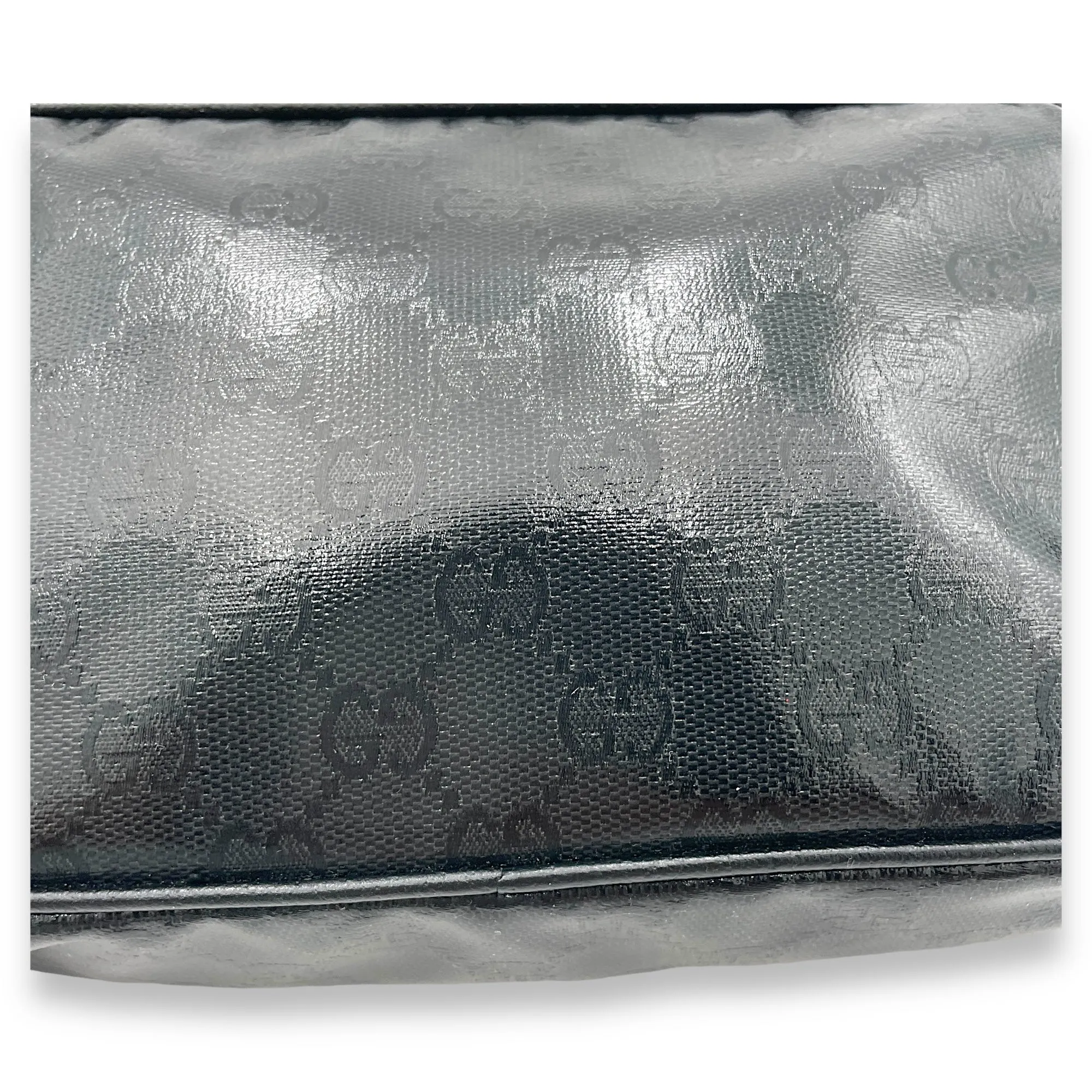Messenger Black in Coated Canvas, black hardware