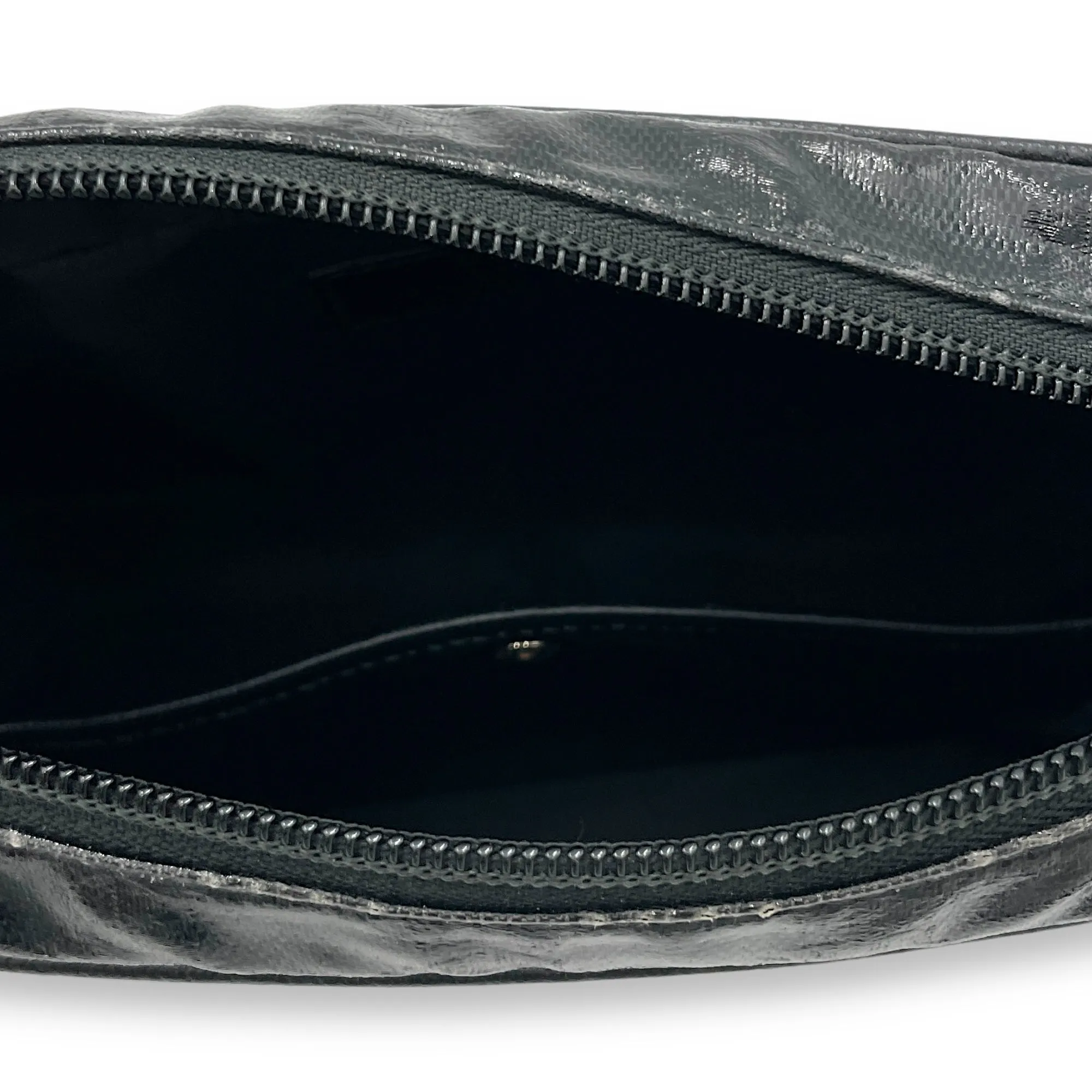 Messenger Black in Coated Canvas, black hardware