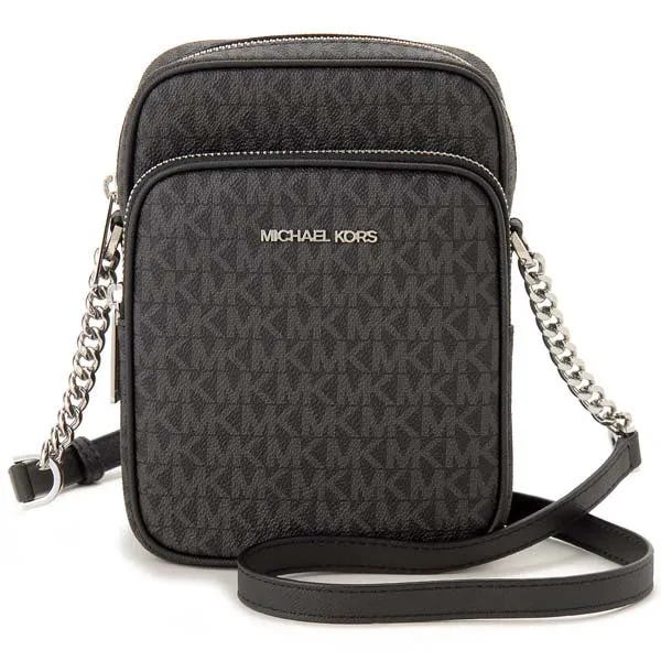 MICHAEL KORS Jet Set Travel Signature Medium NS Chain Crossbody