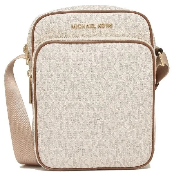 MICHAEL KORS Jet Set Travel Signature Medium NS Chain Crossbody