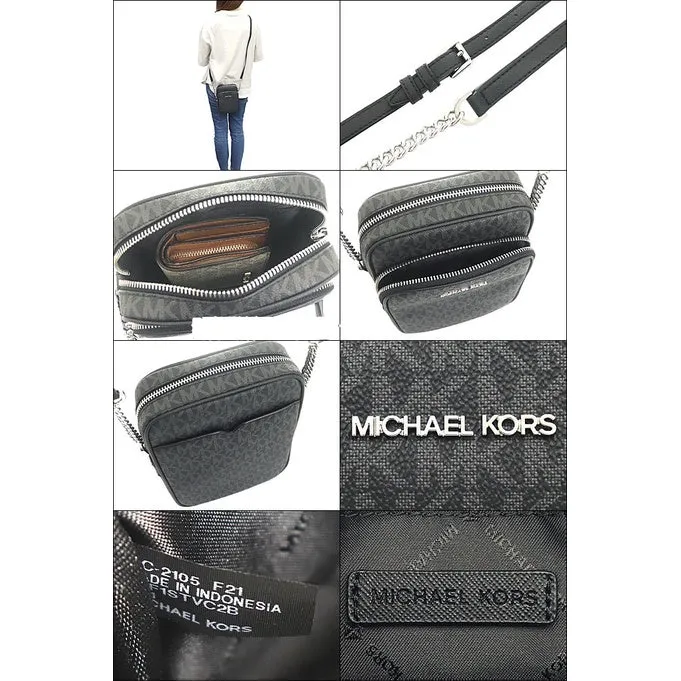 MICHAEL KORS Jet Set Travel Signature Medium NS Chain Crossbody