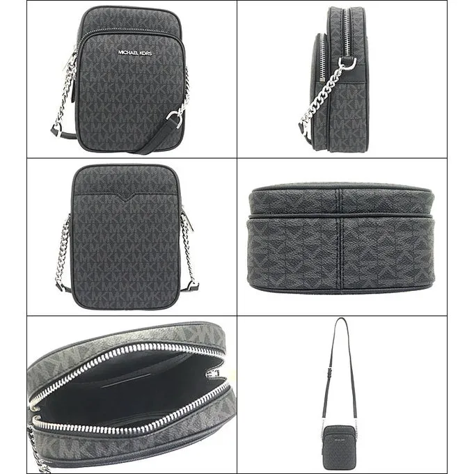 MICHAEL KORS Jet Set Travel Signature Medium NS Chain Crossbody