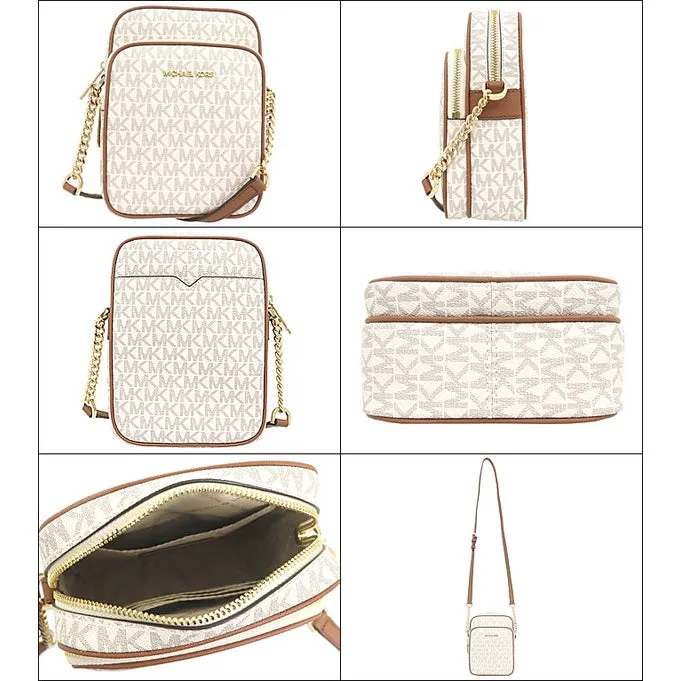 MICHAEL KORS Jet Set Travel Signature Medium NS Chain Crossbody