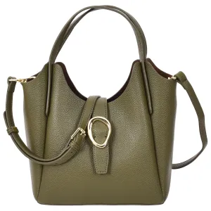 Montreal  Women's Small Faux Leather Shoulder Handbag Olive