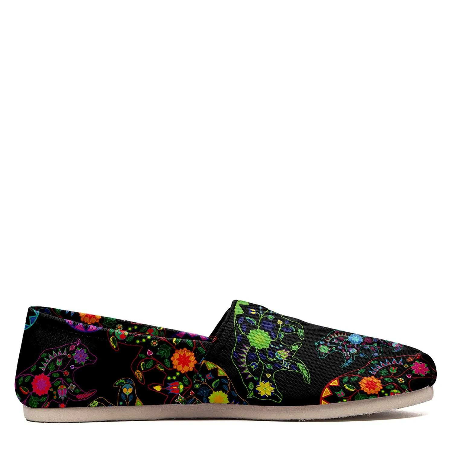 Neon Floral Bears Slip On