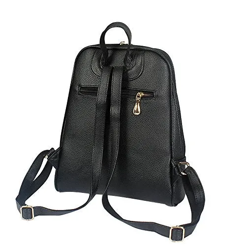 Nevenka Brand Women Bags Backpack PU Leather Zipper Bags Purse Casual Backpacks Shoulder Bags (BLUE)
