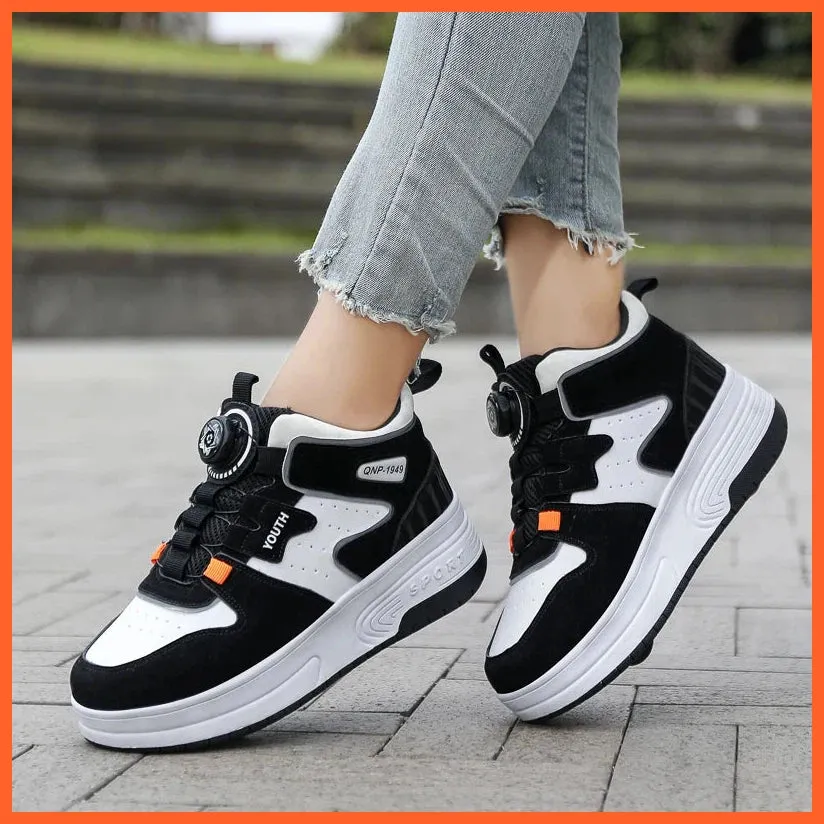 New Children Roller Skate Shoes | Sneakers With Two Wheels