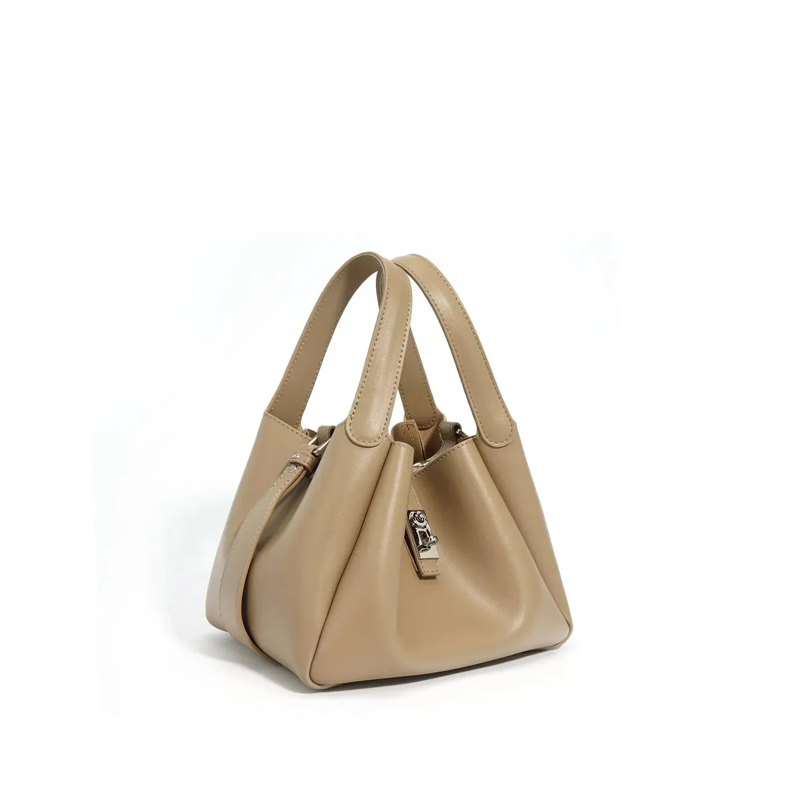 New Style Cow Leather Bucket Bag for Women Mini Handbag
