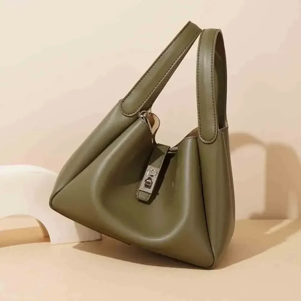 New Style Cow Leather Bucket Bag for Women Mini Handbag