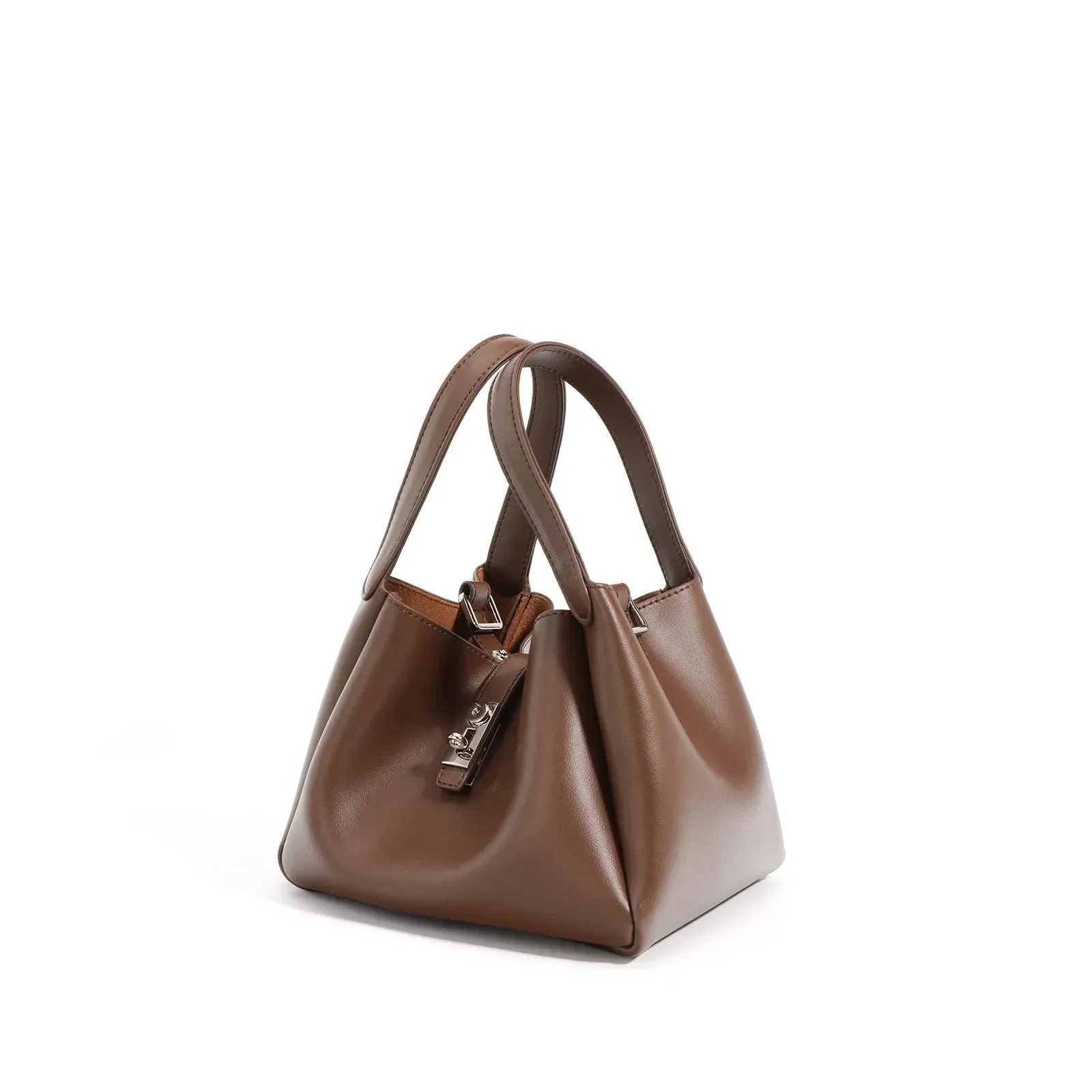 New Style Cow Leather Bucket Bag for Women Mini Handbag