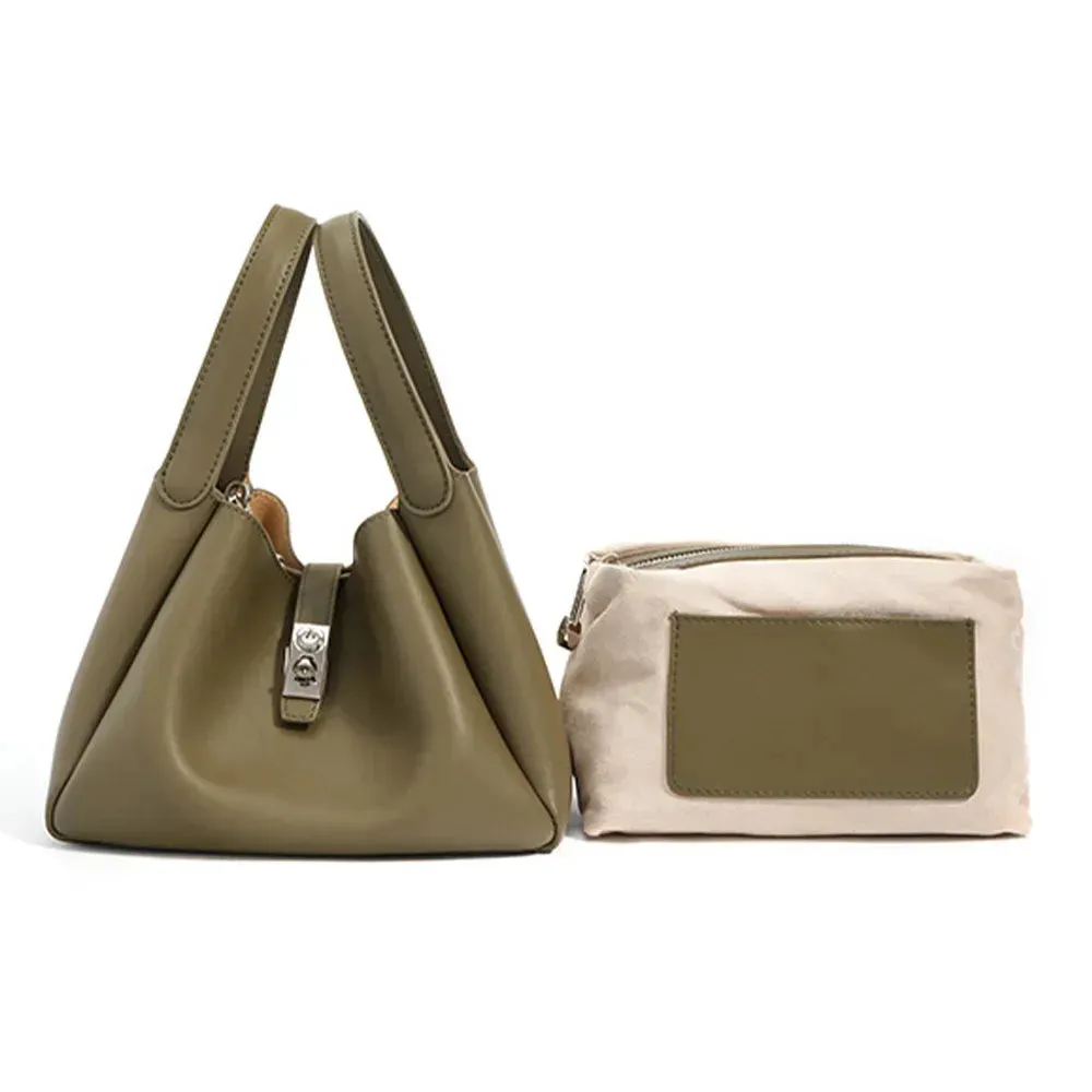 New Style Cow Leather Bucket Bag for Women Mini Handbag