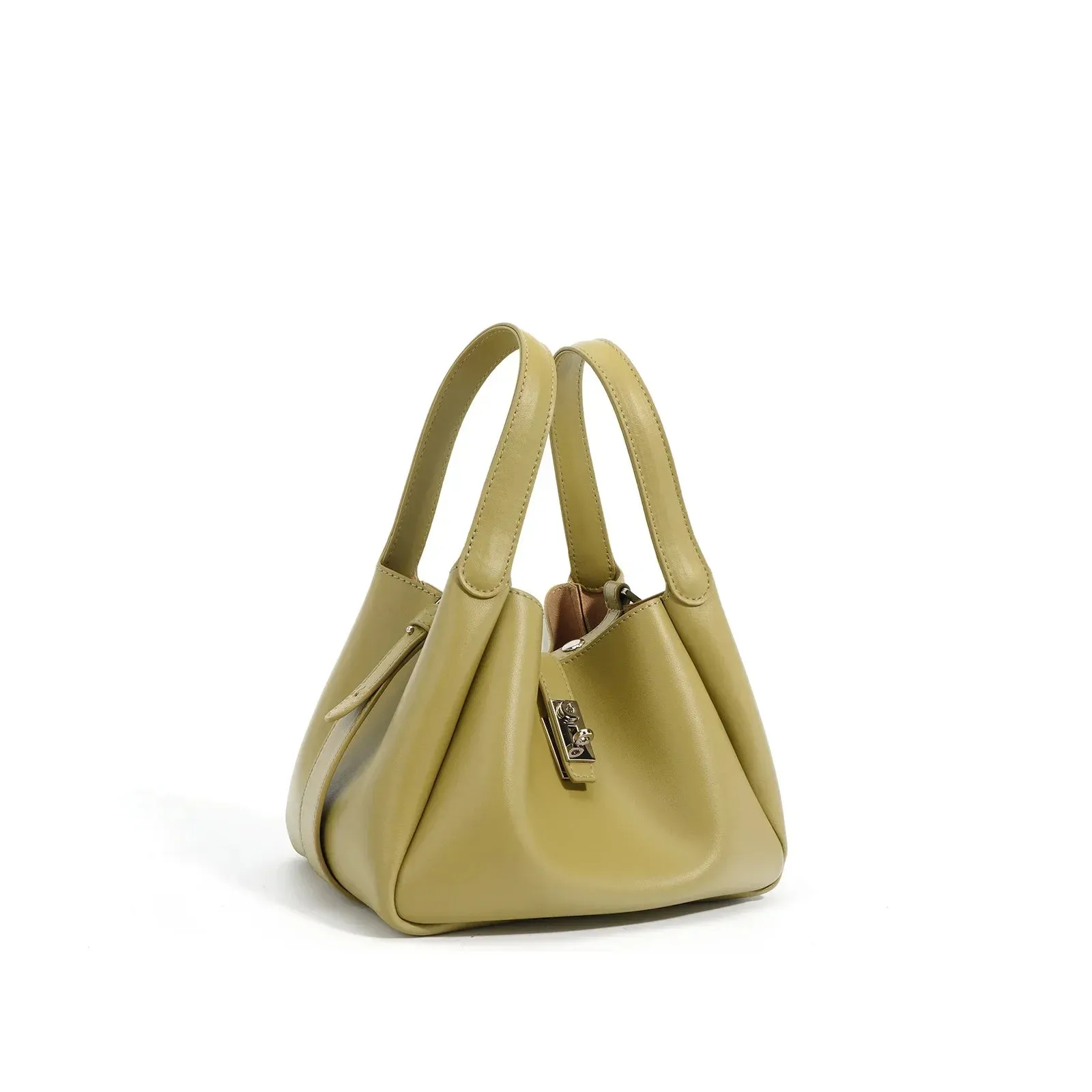New Style Cow Leather Bucket Bag for Women Mini Handbag