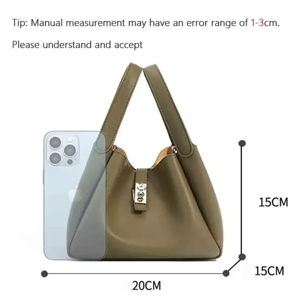 New Style Cow Leather Bucket Bag for Women Mini Handbag