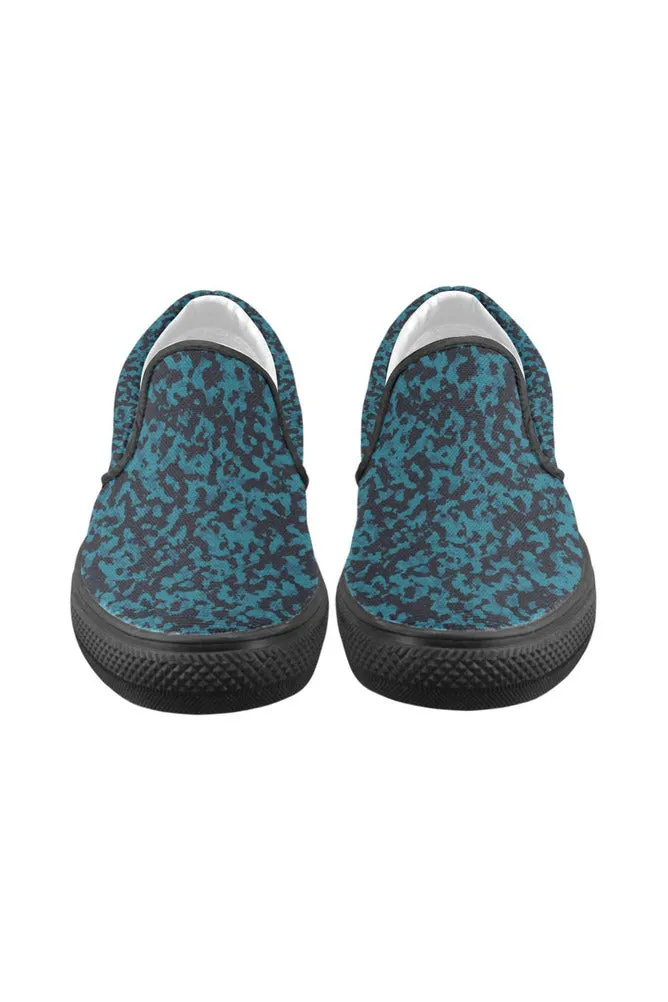 Night Camouflage Men's Unusual Slip-on Canvas Shoes (Model 019)