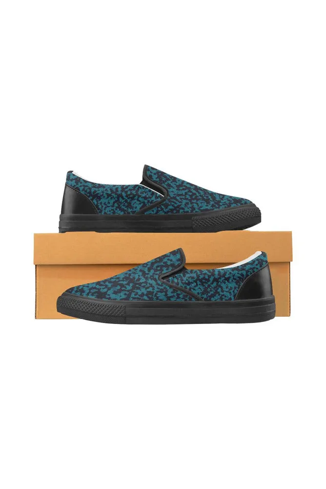 Night Camouflage Men's Unusual Slip-on Canvas Shoes (Model 019)