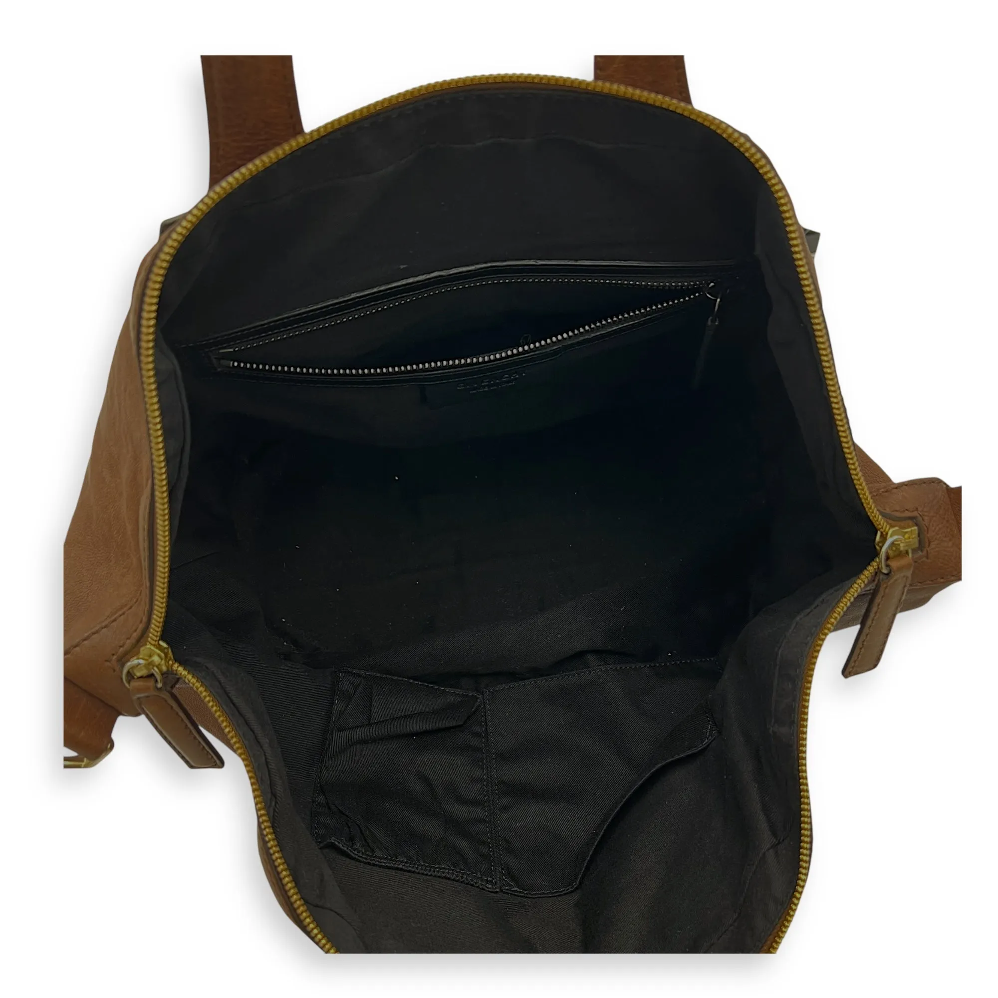 Nightingale Medium Brown Messenger in Lambskin, Gold hardware