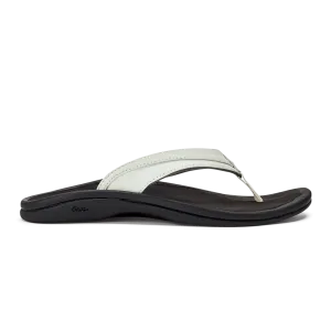 OluKai Women's Ohana Sandals- White/Black