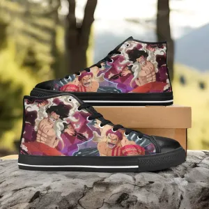 One Piece Straw Hat Monkey D Luffy vs Katakuri Shoes High Top Sneakers for Kids and Adults