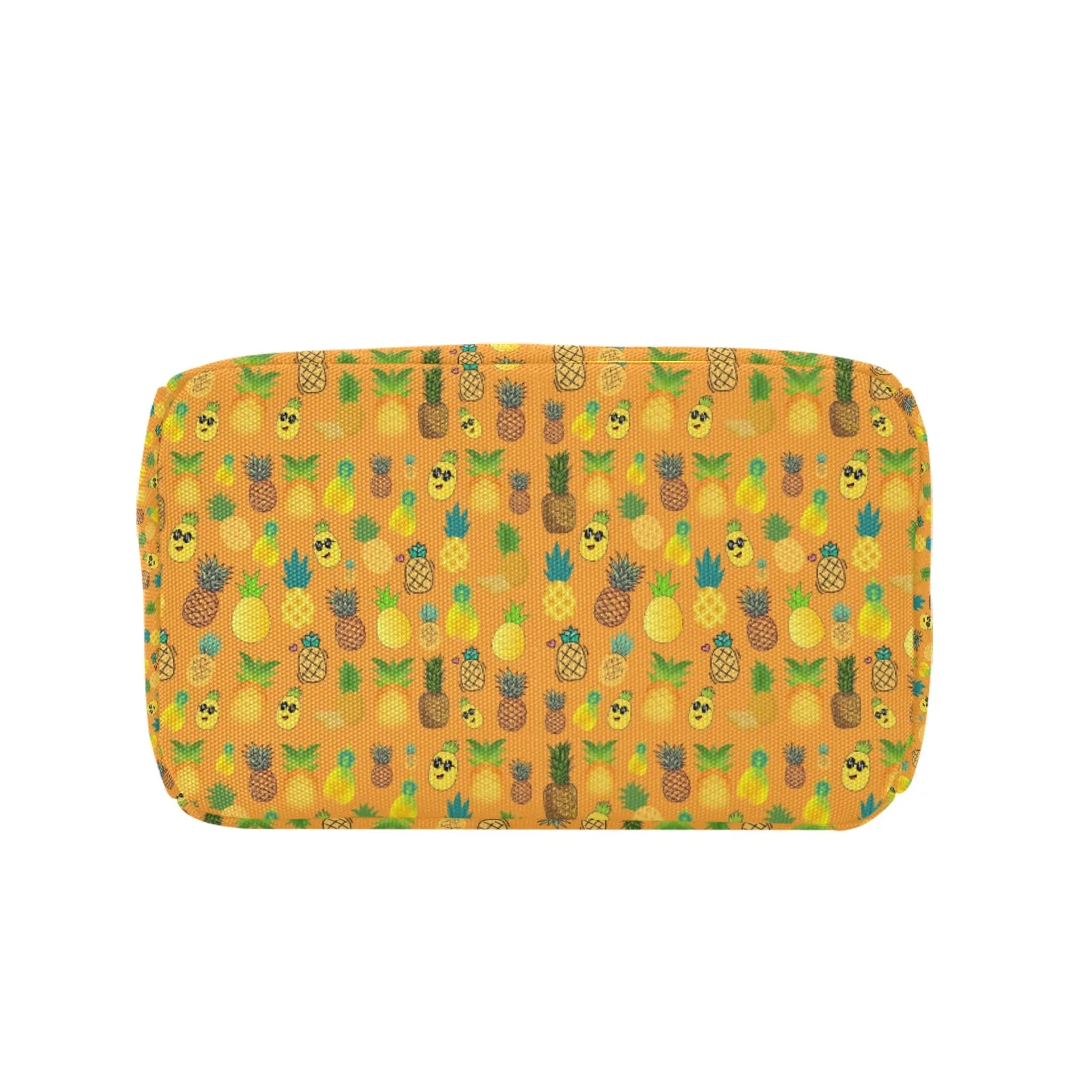 Pineapples Orange Insulated Zipper Lunch Bag