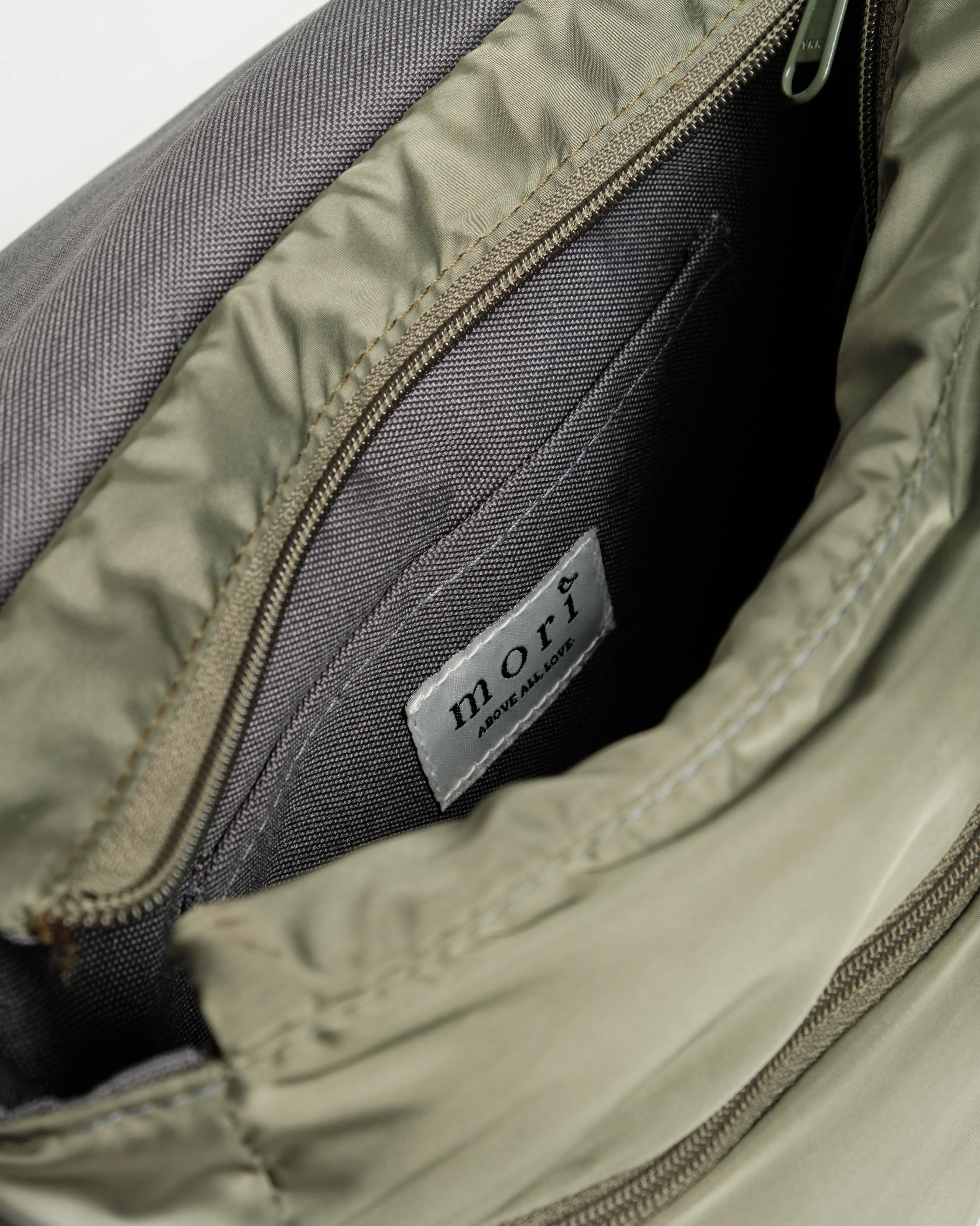 Pleats Olive Grey Multi-Carry Crossbody Bag