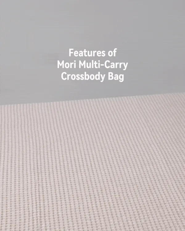 Pleats Olive Grey Multi-Carry Crossbody Bag
