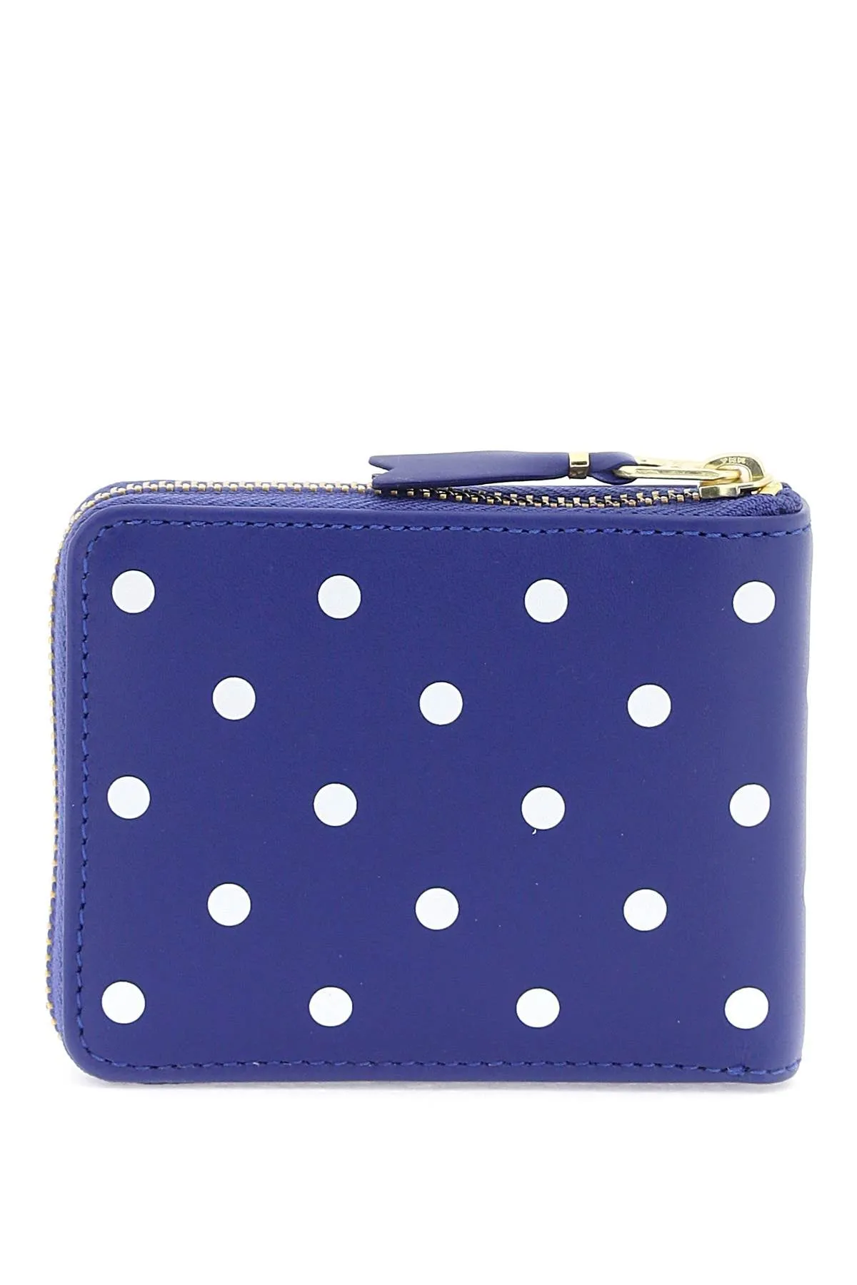 polka dot zip around wallet with SA7100PD NAVY